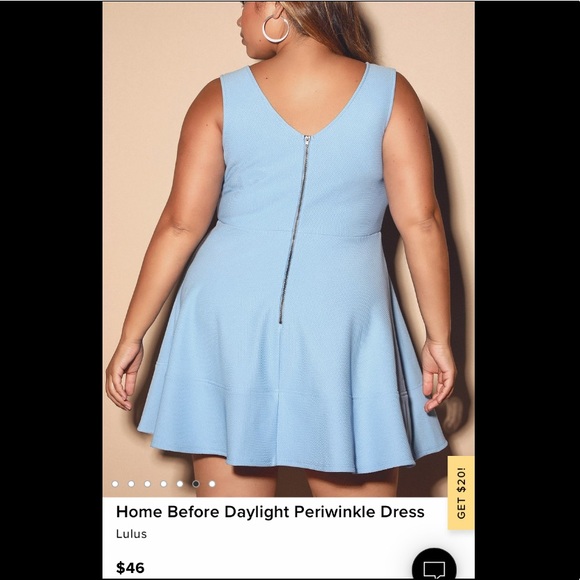 Baby Blue Skater Dress - Picture 2 of 2